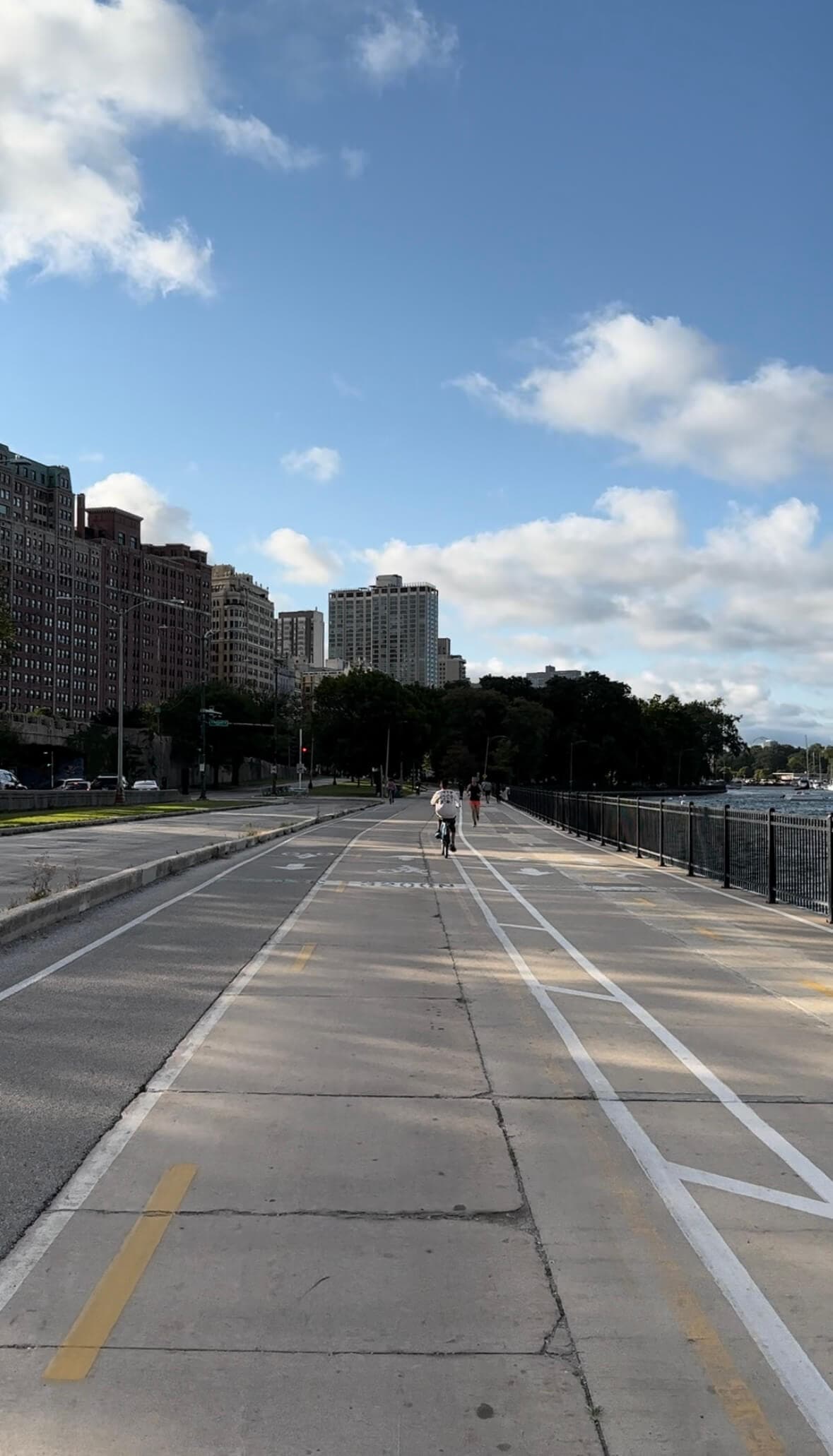 Bycicling next to the lake